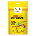 BARK OUT LOUD - Fresh Chicken Dog Treats, Hemp Chewstix with Omega 3 & Vitamin E for Healthy Skin & Coat, Suitable for Dogs & Cats of All Life Stages, 100g (Pack of 1)