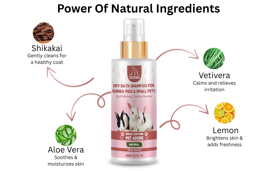 SPN-E2FA Dry Bath Shampoo For Guinea Pigs & Small Pets