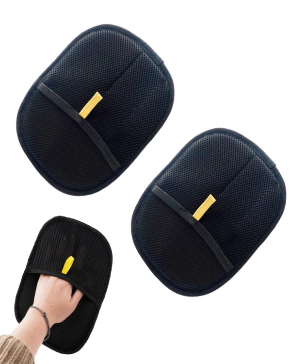 2PCS Pet Hair Removal Rlove, Static Hair Catcher Mitt for Furniture and Clothing, Pet Hair Removal Gloves Static, Reusable Cleaning Tool for Pets, 2 Pack Black Gloves