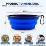 Foodie Puppies Collapsible Foldable Silicone Pet Bowl (650ml, Medium) | Foldable Travel Water Bowl with Carabiner Clip for Traveling, Hiking, Walking, Camping I Non-Toxic & 100% Safe (Color May Vary)