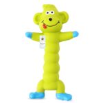 Foodie Puppies Interactive Latex Squeaky Chew Dog Toy - (Green Monkey, 20cm) | Small to Medium Dogs & Puppies | Durable, Rubber, Non-Toxic, Animal Design Playing & Fetching Pet Toy | Reduce Anxiety