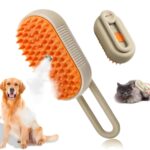 IBELL Pet Hair Brush for Dogs & Cats | Foldable Steamer Grooming Comb | Self Cleaning Lint Remover | Color Dog Hair Brush for Sofa, Clothes, Car | Grooming Kit for Persian Cat, Puppy