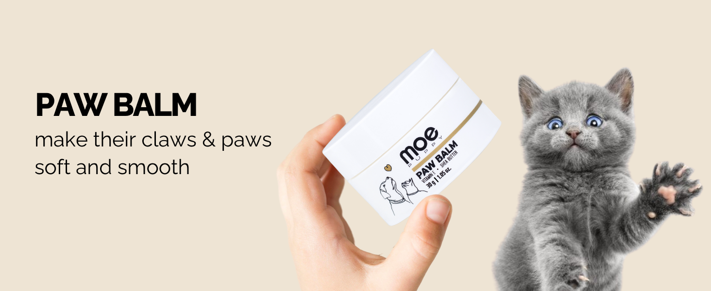 Moe puppy Paw Balm makes cat paws and claws soft and smooth, paw cream for dogs