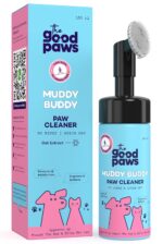 Muddy Buddy Paw Cleaner for Dogs & Cats, No Rinse Foaming Cleanser, Quick Dry, Lick Safe, Allergen Free, Protects & Moisturizes, Freshens & Softens, Oat Extract, 150 ml