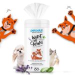 PETOSKA Wipe it Clean 80 N | Pet Wipes for Dogs, Cats & All Pets | Aloe Vera & Fresh Lavender | Dry Bath, Ear & Paw | Wet Wipes for Cleaning & Deodorizing | Hygiene Cleaning Essentials, 15 x 20 cm