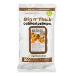 Petkin Pet Wipes for Dogs and Cats, 100 Wipes (Large) - Oatmeal Pet Wipes for Dogs and Cats - Soothes Itchy Dry Skin and Cleans Ears, Face, Butt, Body and Eye Area - Idea for Home and Travel